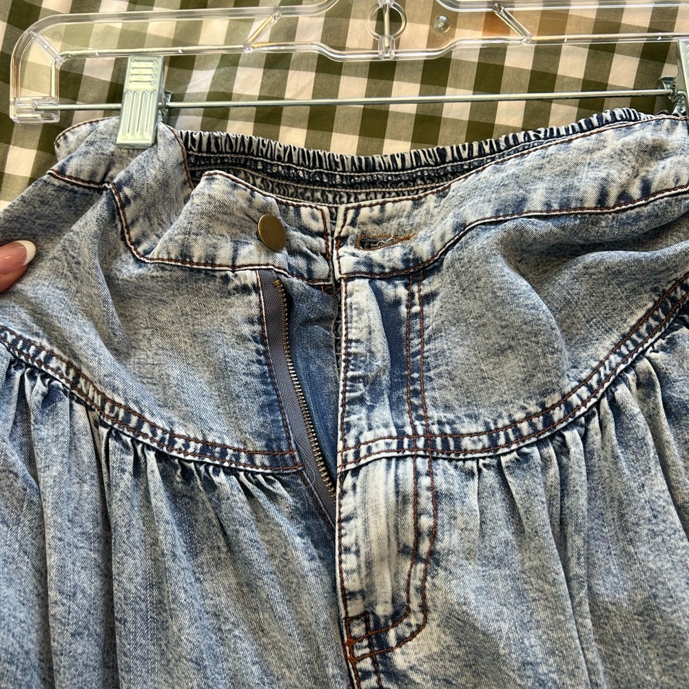 Oli & Hali Stonewashed Blue Maxi Skirt - Picture 6 of 7